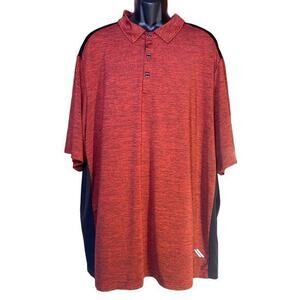 KS Sport Big Tall Mens Polo Burgundy With Black Breathable Relaxed Fit Size 3XL‎
